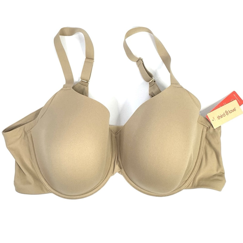 NWT ThirdLove Smoothing Full Coverage Underwire Bra 44B Taupe Nude